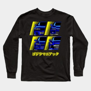 GTR All Front Compilation Blue Long Sleeve T-Shirt